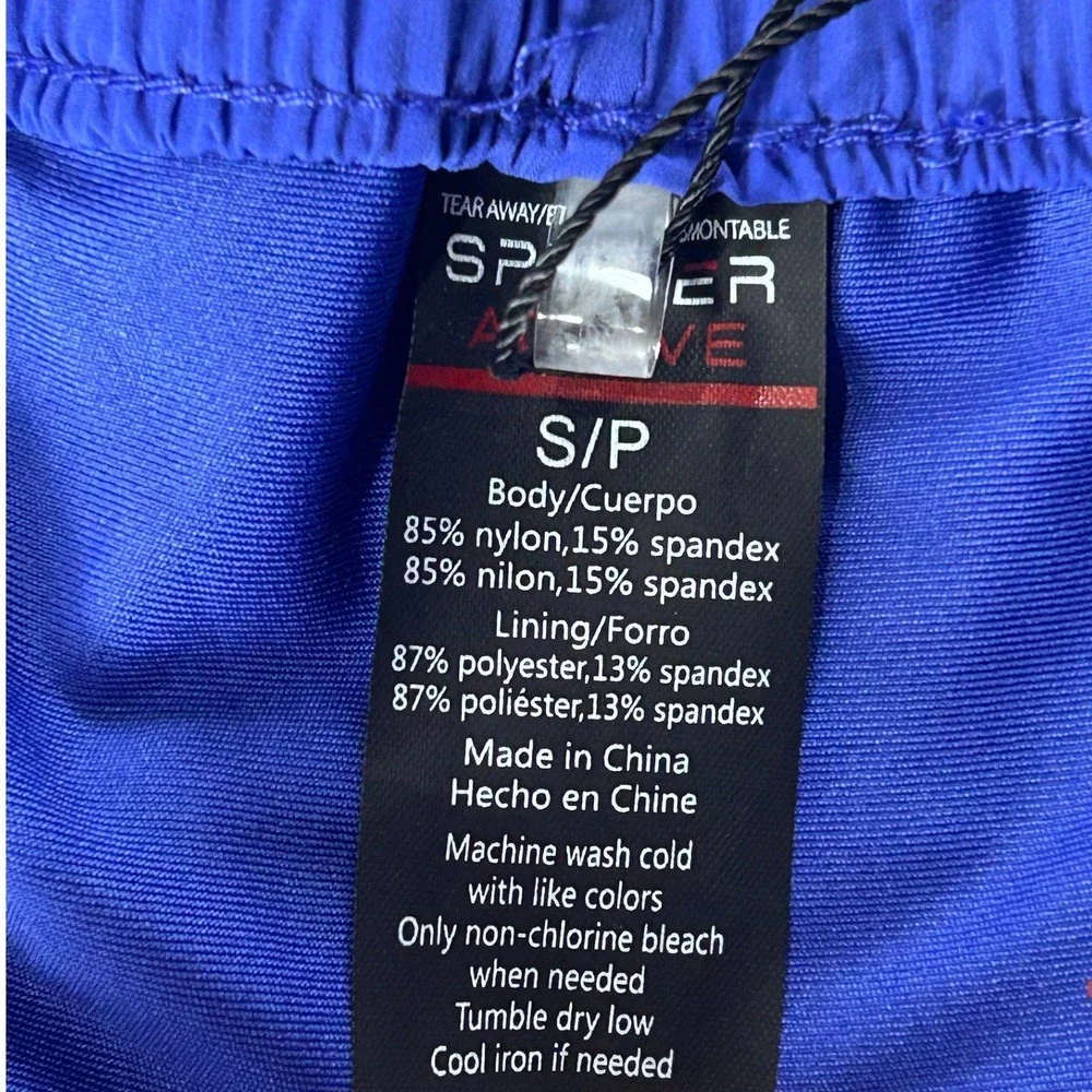 Spyder Active Mens Perennial Blue 2-in-1 Running Shorts Small 1753161 NWT‎